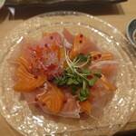 神田江戸ッ子寿司 - サーモンと生ハムのカルパッチョ