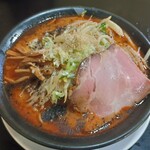 中華そば いぶし - 辛味噌ラーメン0.5玉増し、煮卵→チャーシュー変更