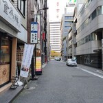 ニラー 南インド料理 - お店のビル前の通り