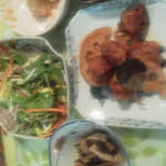 繚乱 - 大豆ミートと野菜定食  里芋のくるみ味噌和えがお勧めです