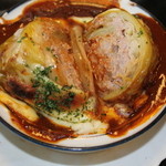 のうえんカフェ - ロールキャベツグラタンを切ってみた!!