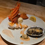 新横浜 鉄板焼き牛鳴 - イセエビ＆アワビ