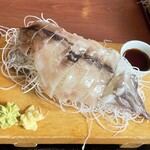 埼玉漁港 海鮮食堂 そうま水産 - 日本海若いか姿造り