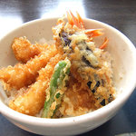 Minatoya - 海老天丼（ご飯大盛り）（２０１０年２月）