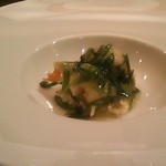 花閒 - 海老の九条ネギと生姜の炒め