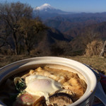 この景色で鍋焼きうどん！¥1000以上の価値あり