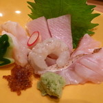 Shigeno - がす海老、ぶり、ばい貝、のどぐろ