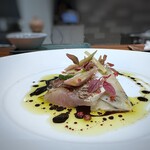 Refugeforestiere 五島 - 202510◆秋梭子魚、蓮根、茗荷のピクルス、バルサミコソース
