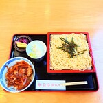 やぶ善 - ■ ランチ F：中華ざる + ミニ牛丼、1,100円