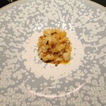 エノテカ・ラ・リコルマ - 北斗市上磯産ヒガンフグと知内産ゆきさやか米のリゾット