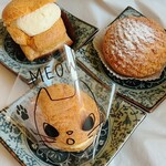 欧風ケーキ工房 かねもり - 料理写真:手前から時計回りに、猫のシュークリーム、キャリット・パリット・シュークリーム、こぐまのまーぼーのシュークリーム