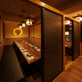 扉付き完全個室で各種宴会を盛り上げる