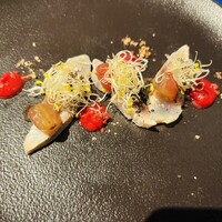 オッティモ・シーフード・ガーデン 新宿店 - 鯖の炙りカルパッチョ