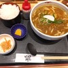 うどん山川 - カレーうどん大、ご飯セットご飯大盛り