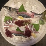 別邸 はる樹 - 関サバ丸ごと一匹お造り