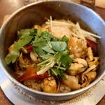 釜めし菜時記 さき亭 - 貝づくし釜めしアップ