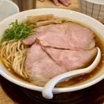 中華そば ココカラサキゑ - 丸鶏醤油+麺大盛 1250円