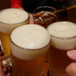 なまらむーちょ - 紅一点を交えて４名で乾杯〜♪