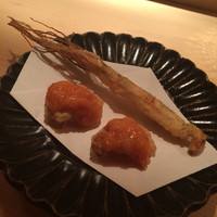 麻布 かどわき - 高麗人参とオホーツク海のホタテ貝にナマコの卵巣