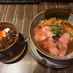 中華蕎麦 三藤 - 醤油ラーメンと自家製生佃煮と卵ご飯