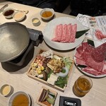 松阪牛・神戸牛・近江牛 三大和牛食べ比べ しゃぶ輝 - 