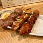 こっこ亭 - ハツ　レバー　肉ねぎま