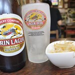 酔來軒 - 瓶ビールといつものお通し