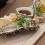 海神の後楽園 - 生牡蠣、トビッコが良いアクセント！