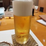 ゆるり。 酒槽 - アサヒスーパードライグラス中720円