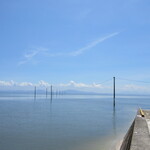 草庵 鍋島 - 鳥居だけでなく、電柱も海の中…　珍百景で紹介されていたような…