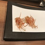 天ぷら 銀屋 - 海老の頭