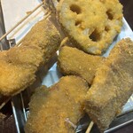 賓 - 串揚げ　レンコンとマグロ