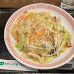長崎ちゃんぽん リンガーハット - 料理写真:ピリ辛皿うどん、麺少な目