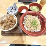 すき家 - 料理写真:そぼろWセット