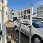 工藤精肉店食堂部 - よく見たらお店の裏に駐車場ありました