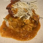 銀座 やまの辺 江戸中華 - 伊勢海老のチリソース、銀杏、かぶ、むかご