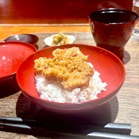 江戸前晋作 - 〆のかき揚げ天丼　タレと小柱が絡み最高です♫