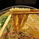 金みそ商店 - ”浅草開化楼”の太麺。