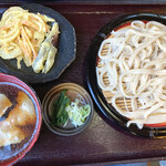 こせがわ - かき揚げ、肉汁うどん