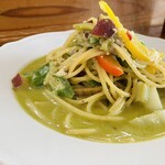 カフェトリコ - 豚挽肉のラグーと野菜の大葉ジェノベーゼ