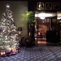 龍天門 - 入口にはクリスマスツリーが飾られていました