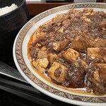 旬菜中華 杏芽 - 料理写真:✅四川麻婆豆腐セット¥1.300
　☑︎ご飯・スープ・前菜3種・サラダ付き
　※ご飯or中華粥
　※ ご飯おかわり＋¥100
　※中華粥おかわり＋¥50
　※後会計・キャッシュレス決済可能の模様