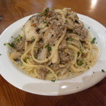 君想ふ暮らし - キノコと挽肉の木こり風パスタ