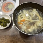 鳳翔 - 玉子スープはキクラゲの食感が良く美味しいです。