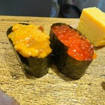 立鮨 すし横 - ウニとイクラ