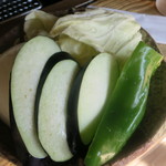 ろばたやき山ろく - 焼き野菜356円。