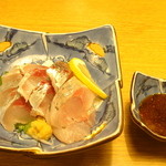 海鮮茶屋 五右エ門 - 14.11.07　アジの刺身（６５０円）