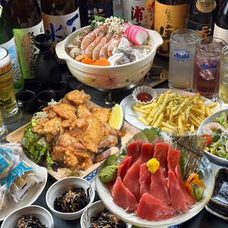 忘新年会に最適！2時間飲放で税込4500円料理7品（鍋付）