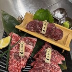 焼肉KAJIYA - 特選梶屋牛赤身3種盛り合わせ