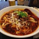 海月飯店 - 麻辣刀削麺＋半チャーハン＠¥880円